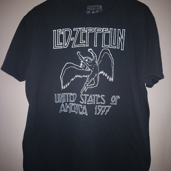LED ZEPPELIN BLACK T-SHIRT SIZE LARGE - Picture 1 of 1
